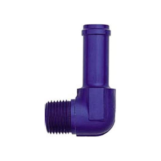 [PRF984212] Performance Fittings 90 Degree Barb Fitting, 3/4" NPT to 3/4" Hose, Blue - PRF984212