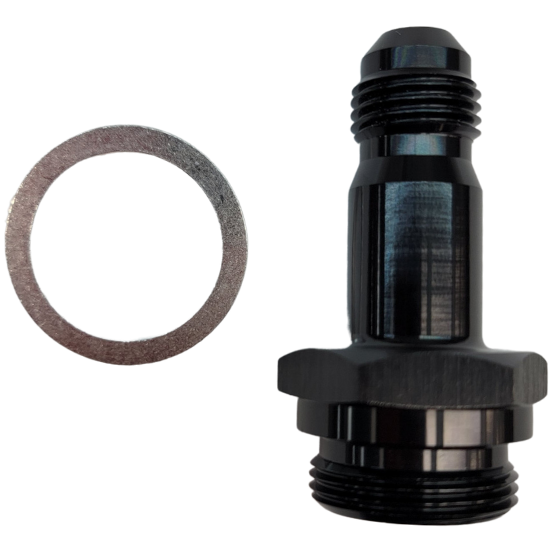 [PRFA7862BLK] Holley Carburetor Long -6 AN Fitting Black - A7862BLK