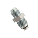 Steel Steering Box Adapter Fitting 16mm O-ring to -6 AN, Clear Zinc Plating - PSP122S