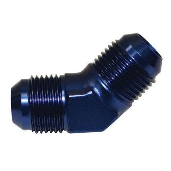 [PRF9456] Performance Fittings 45 Degree Flare Union, -6 AN to -6 AN, Blue - PRF9456