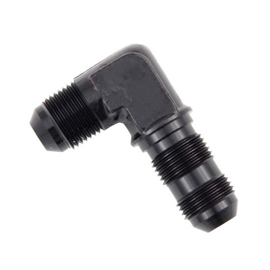 [PRF2799BLK] Performance Fittings 90 Degree Bulkhead Union, -3 AN, Black - PRF2799BLK