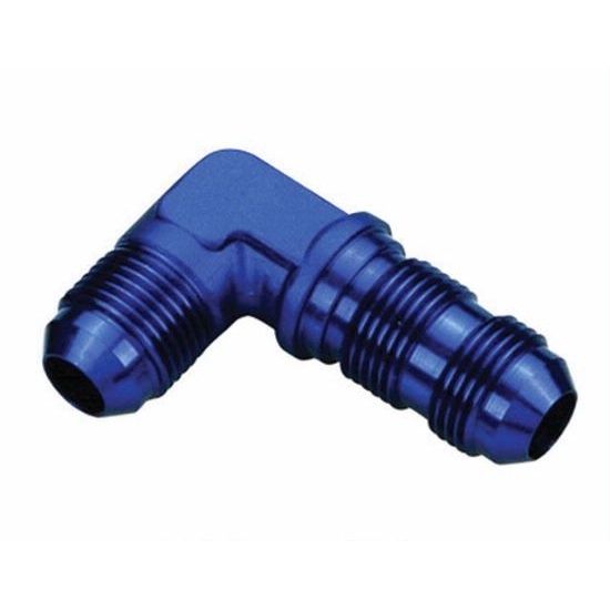 [PRF2081] Performance Fittings 90 Degree Bulkhead Union, -4 AN, Blue - PRF2081