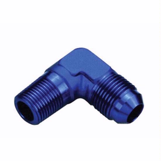 [PRF2285] Performance Fittings 90 Degree Male Elbow, -10 AN to 3/8" NPT, Blue - PRF2285