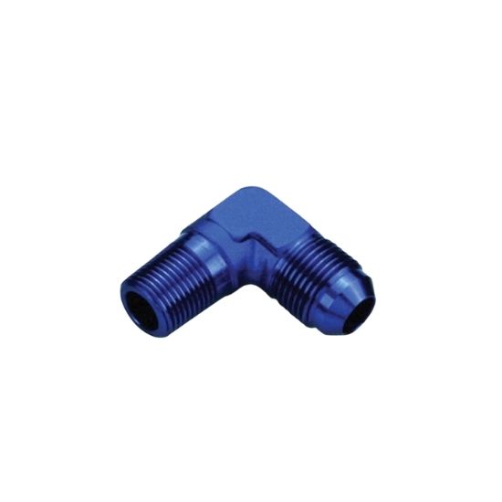[PRF2034] Performance Fittings 90 Degree Male Elbow, -6 AN to 1/4" NPT, Blue - PRF2034