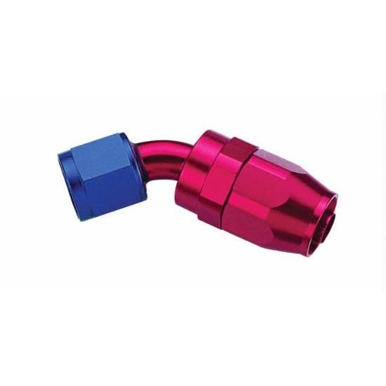[PRF4021] Performance Fittings Aluminum 45° Elbow Reusable Hose End Fitting, -4 AN, Blue - PRF4021