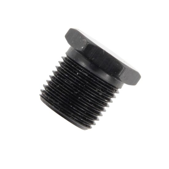 [PRF22208BLK] Performance Fittings Aluminum Hex Plug, 1/2" NPT, Black - PRF22208BLK