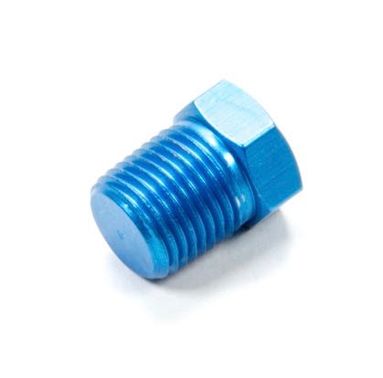 [PRF22205] Performance Fittings Aluminum Hex Plug, 1/8" NPT, Blue - PRF22205
