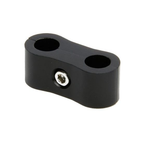 [PRF210BLK] Performance Fittings Aluminum Line Separator, -10 AN, Black - PRF210BLK