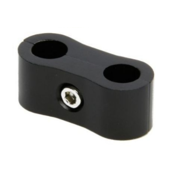 [PRF208BLK] Performance Fittings Aluminum Line Separator, -8 AN, Black - PRF208BLK