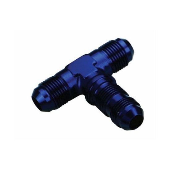 [PRF2806] Performance Fittings Bulkhead Flare Tee, -12 AN, Blue - PRF2806