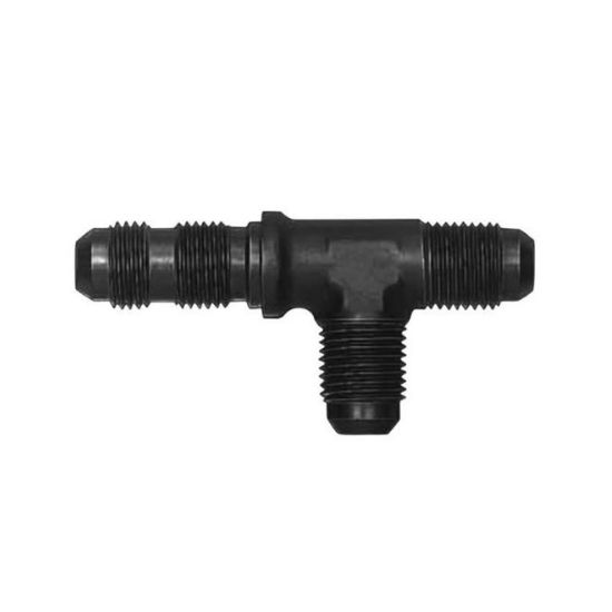 [PRF2180BLK] Performance Fittings Bulkhead Run Tee, -8 AN, Black - PRF2180BLK