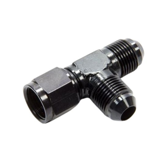 [PRF22924BLK] Performance Fittings Female Run Tee Adapter, -8 AN, Black - PRF22924BLK
