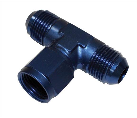 [PRF22934] Performance Fittings Female Union Tee Adapter, -8 AN, Blue - PRF22934
