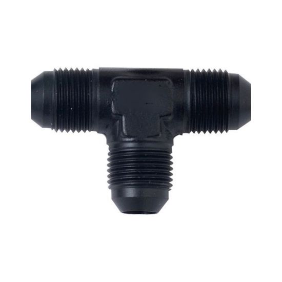 [PRF2126BLK] Performance Fittings Male Run Tee, -8 AN to -8 AN to 3/8" NPT, Black - PRF2126BLK