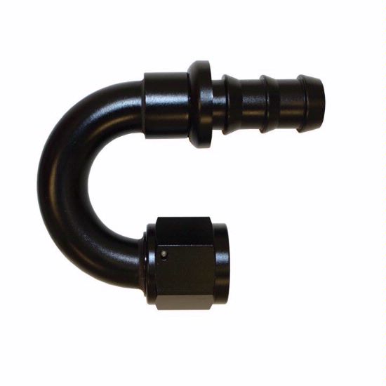[PRF1564BLK] Performance Fittings Push-On Hose Fitting, 180 Degree, -10 AN, Black - PRF1564BLK