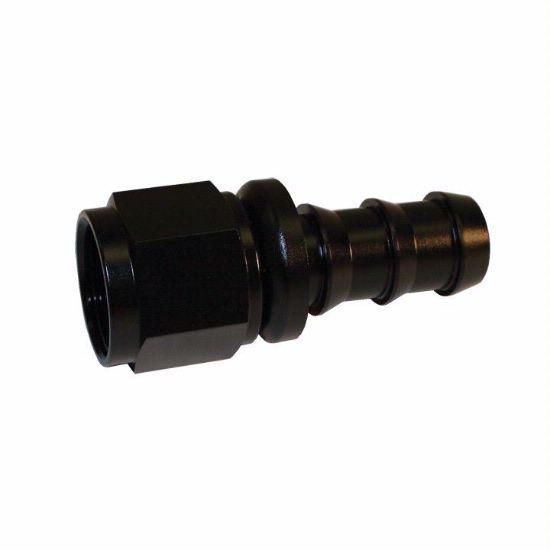 [PRF1512BLK] Performance Fittings Push-On Hose Fitting, Straight, -6 AN, Black - PRF1512BLK