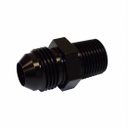 Performance Fittings Straight AN Flare to Pipe Adapter, -10 AN to 3/8" NPT, Black - PRF2185BLK