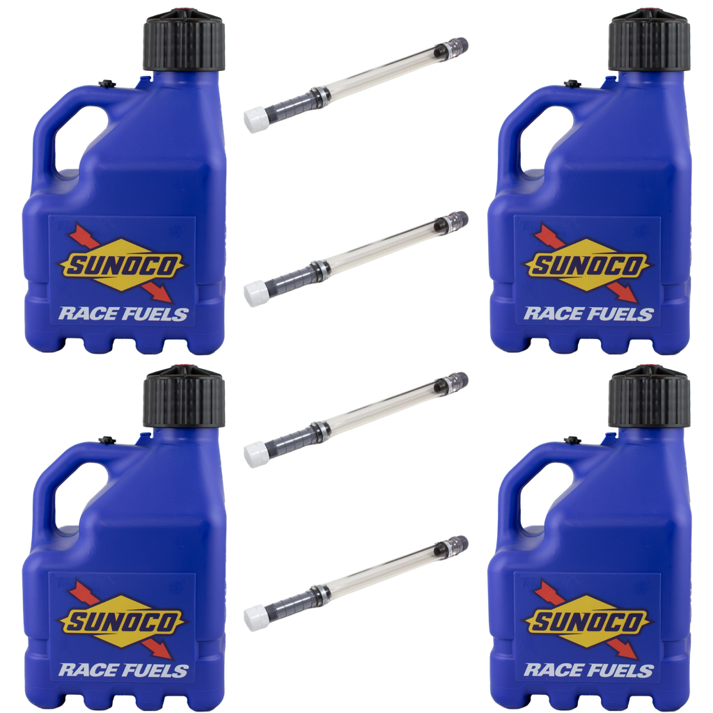 [RAJR3004BL-3044] 3 Gallon Jug, Vented, w/ Deluxe Hose, 4 Pack, Blue - R3004BL-3044