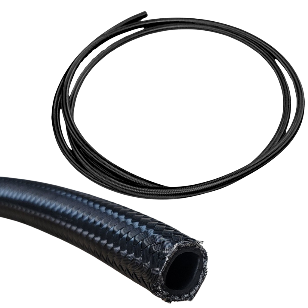 [PRFBA1020BK] Performance Fittings Braided Stainless Steel Racing Hose, -10 AN, Black, 20 FT - PRFBA1020BK