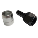 Performance Fittings Aluminum Straight Crimp Fitting, -12 AN, Black - 4215BLK