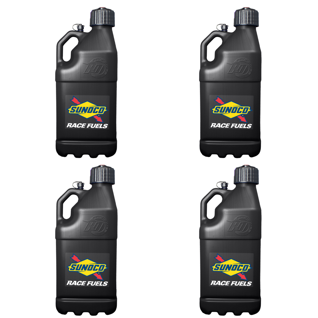 [RAJM7504BK] Multi Purpose 5 Gallon Jug, 4 Pack, All Colors - M7504 (Black, Black, No Hose)