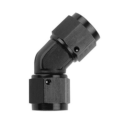 [PRF2970BLK] Performance Fittings 45 Degree Flare Union, -4 AN to -4 AN, Black - PRF2970BLK